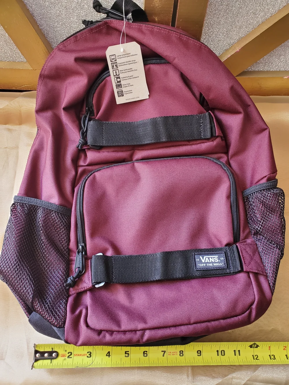 Vans Men's Burgundy Backpack - Classic Skate Pack